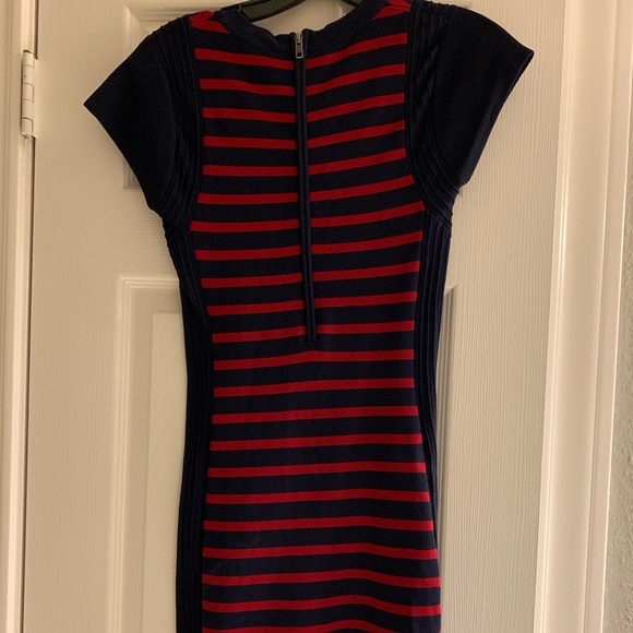 French Connection Body Con Striped Dress - Picture 2 of 4
